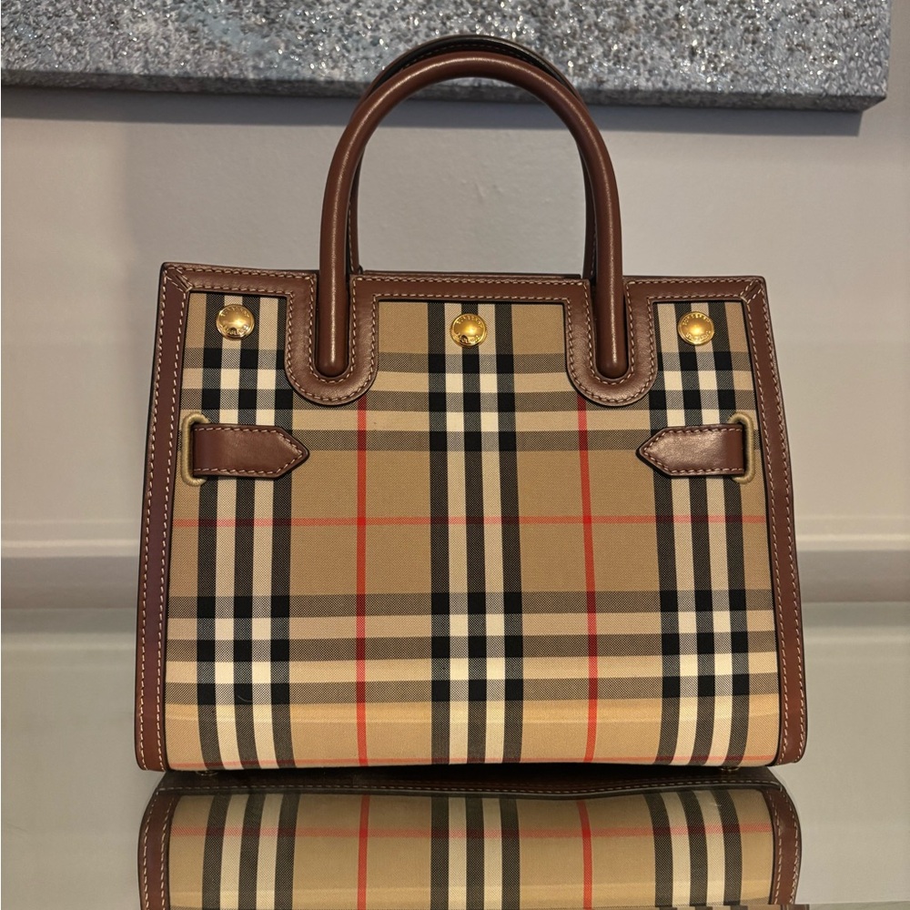 Burberry Tan and Brown Mini Bag - Picture 7 of 10